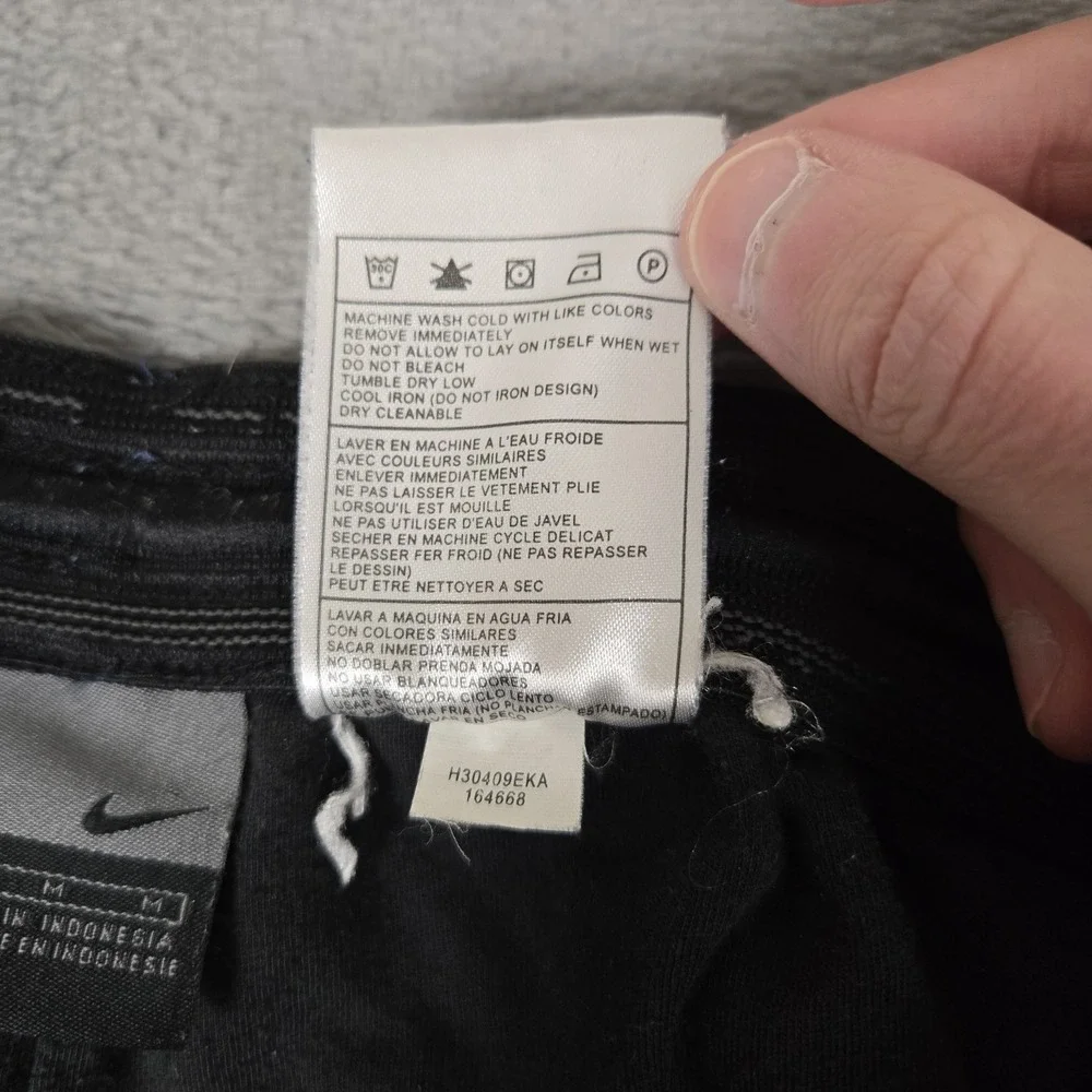 Vintage Nike Track Pants Mens Medium Blue Lined‎ Ankle Zip Gray Tag Swoosh Y2k